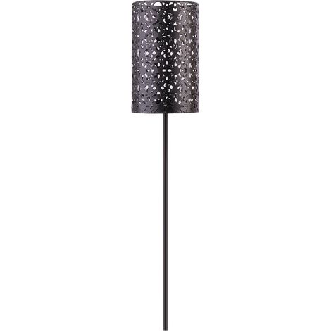 TrendLine Dekostecker Glas-Eisen Windlicht 99 x 11 cm schwarz Stecker