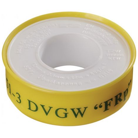 Ruban d'étanchéité PTFE FRp L12m B12mm D0,1mm blanc 60g/m² Rl.