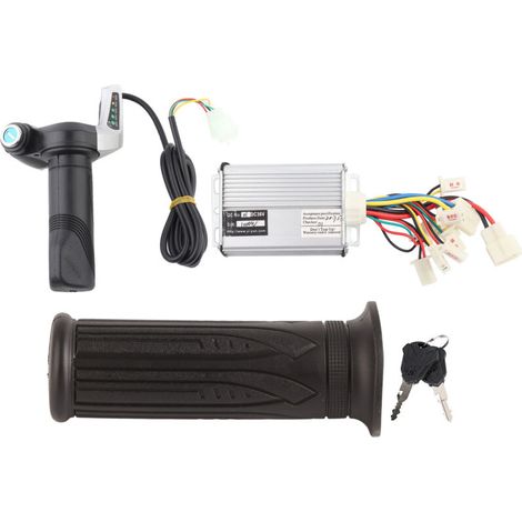 Contrôleur de Vitesse Moteur 1000W Brushless & Poignée d'Accélérateur avec Affichage Batterie 36V