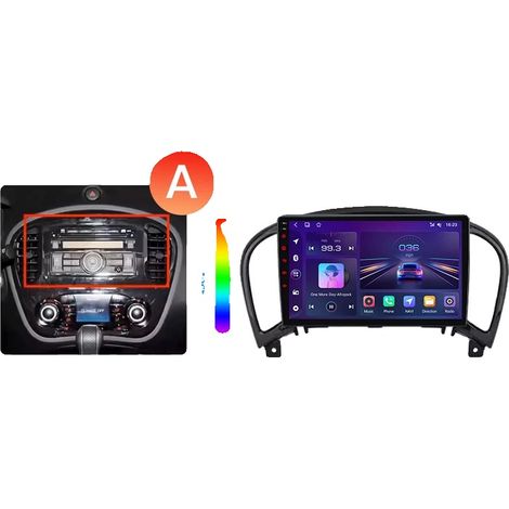 Radio para coche, pantalla táctil, reproductor multimedia, compatible con Nissan Juke (F15) 2010-2019, navegación GPS Android con ventilador de refrigeración incorporado, V1 Pro (4GB-64GB) - A (1/2)
