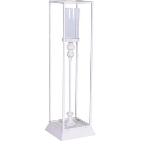 Candelabro de metal blanco 24x24x83h cm (1/5)