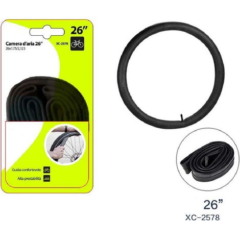 TRADE SHOP - Camera D'aria 26" Per Pneumatici Ruote Bici Bicicletta Bike 26x1.75/2.125 Xc2578 -