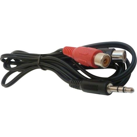 Cavo per connesione audio 1,5 mt d. 3,5 mm jack maschi stereo 2 rca (1/2)