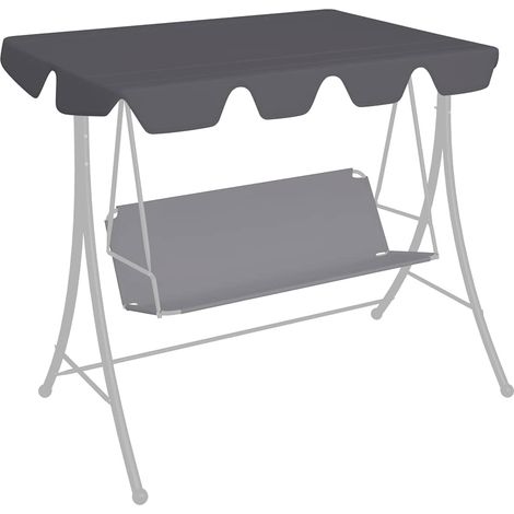 Toit rechange balançoire Rapide à Installer Tonnelle Tente Pavillon - Anthracite 150/130x70/105 cm BV621444 - BonneVie (1/5)