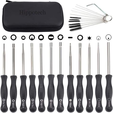 Juego de 12 herramientas de ajuste de carburador con destornilladores circulares para motores pequeños de 2 tiempos, para motosierras Husqvarna, STHIL y ECHO. (1/5)