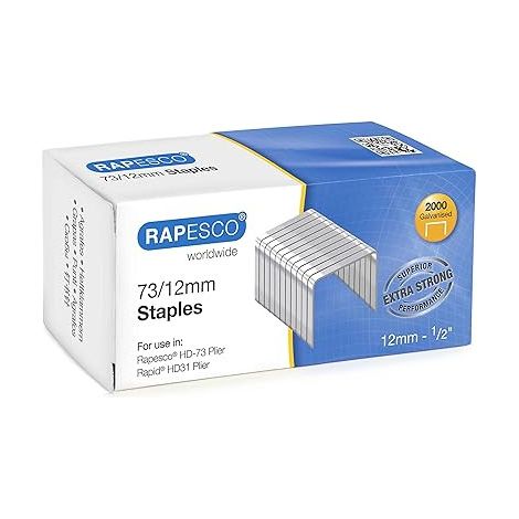 Rapesco Agrafes 73/12 mm Argenté Lot de 2000