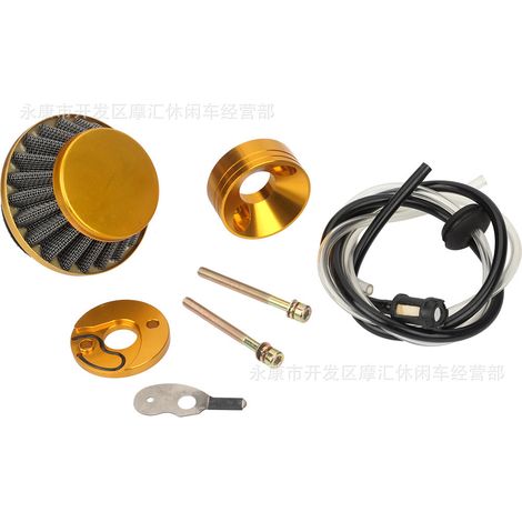 Gold Mini Motorcycle Modification 47/49cc 40-5 Air Filter CNC Intake Pipe and Oil Pipe Complete Set (1/5)