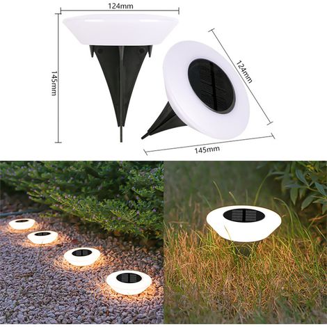 Lampe Solaire Tube - 14 LED 2835 - Panneau Solaire Polycristallin 2 V - Étanche IP65 - Pour Jardin Cour Arrière Parc - 1 Pièce (1/3)