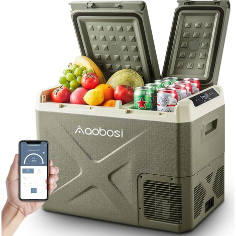32L Electric Cooler, Compressor Cooler, Electric Cooler 12 V 220 V, Double Zone, for Car, Truck, Boat, Motorhome and Camping (1/5)