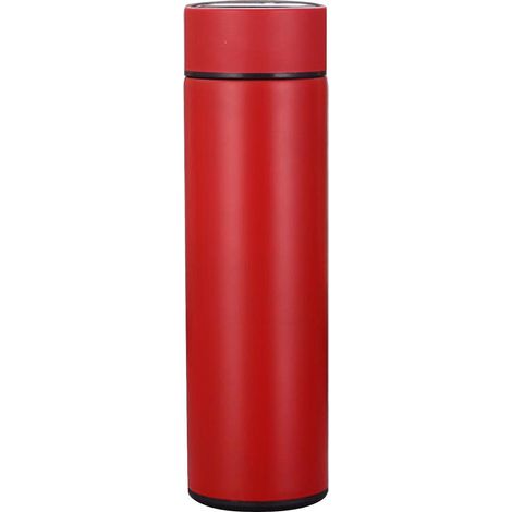 17oz Vakuumisolierter Kaffeebecher, doppelwandige Wasserflasche mit LED-Temperaturanzeige, herausnehmbarer Filter