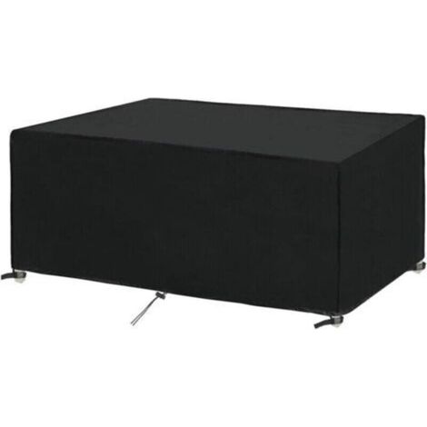 Housse Salon de Jardin 180x100x75cm Protection Bache Table de Jardin Mobilier Extérieur Imperméable Coupe-Vent Anti-UV Résistant Au Froid- Crezuo (1/4)