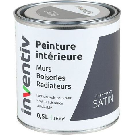 Peinture Intérieure Satin INVENTIV - Gris Hiver N°2 - 0,5L