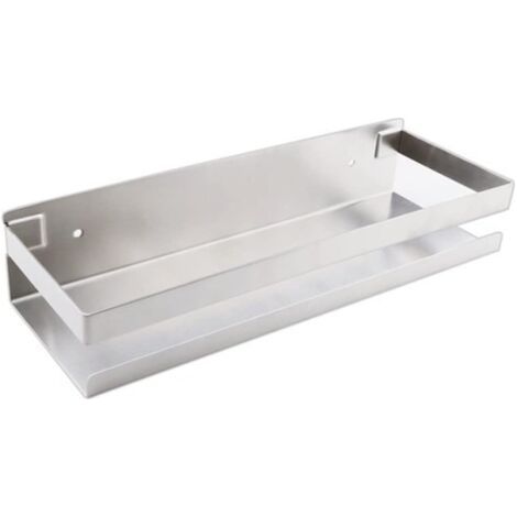 20cm Stainless steel without perforation Silver, kitchen shelf design, universal for bathroom and kitchen (1/4)