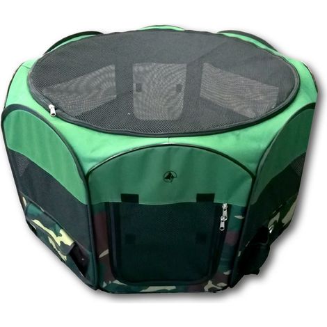 Zaun 92x92x49 cm: Faltzaun mit Heringen inklusive Fast&Easy für Hunde und Katzen