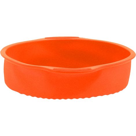 Moule à gâteau rond en silicone antiadhésif de 9 pouces, cuisson pain maison sans collage, moule pâtisserie orange pour cuisine et boulangerie.