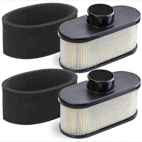 Deux filtres à air de rechange compatibles avec les modèles Kawasaki FR651V, FR730V, FS481V, FS541V, FS600V, FS651V, FS691V et FS730V, avec les numéros de pièces 11013-7046 et 11013-0726. (1/5)