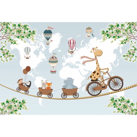 Papier peint panoramique Enfants - Animaux - 473 cm x 320 cm (1/2)