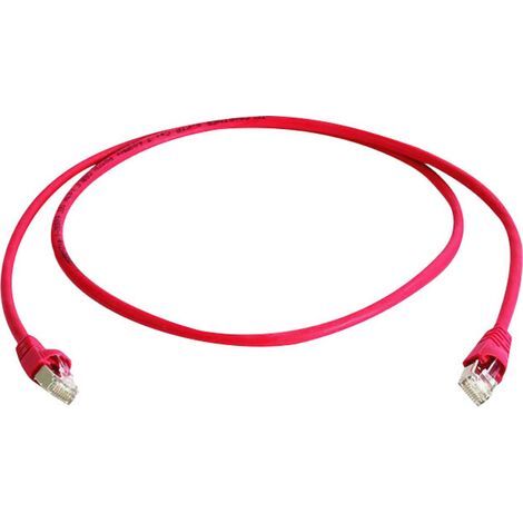 Telegärtner RJ45 (croisé) réseau informatique Câble de raccordement CAT 6a S/FTP 3.00 m rouge ignifuge, sans halogène Y623871 (1/5)