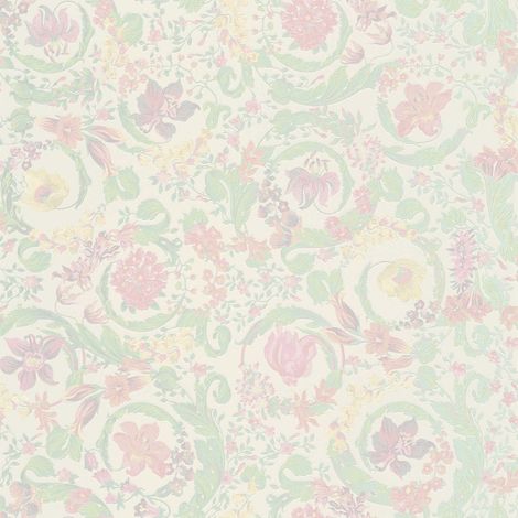 Papier peint fleurs clair Tapisserie moderne Papier peint intissé et embossé Facile à appliquer Idéal pour salon (1/2)