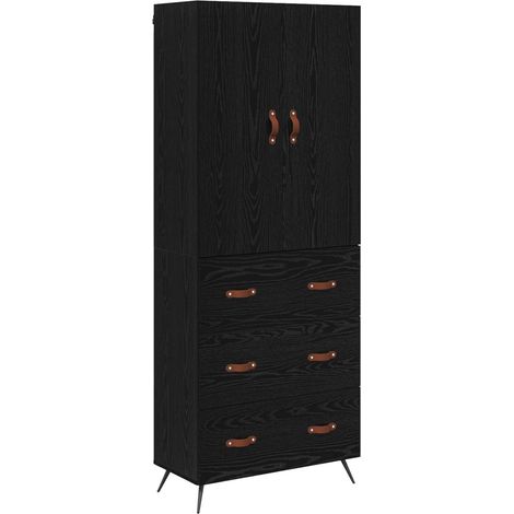 Maison Exclusive - Alacena Roble Negro 69,5 x 34 x 180 cm Madera