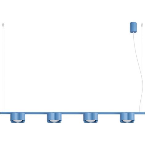 Kronleuchter OVIO 4 himmelblau Aluminium 4xGx53 122cm Sollux (1/5)