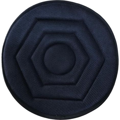 Coussin de siège de voiture pivotant à 360° pour aide à la mobilité, coussin pivotant portable facile à tourner pour voiture, maison, travail, véhicule, bureau (bleu marine) (1/5)