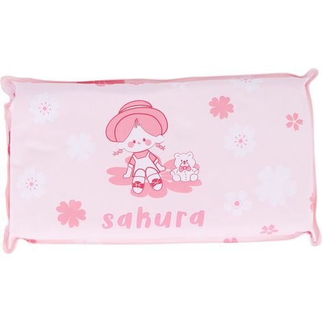 Oreiller Rafraîchissant Pliable avec Cristaux de Glace pour Enfants et Adultes - Fond Rose (1/5)