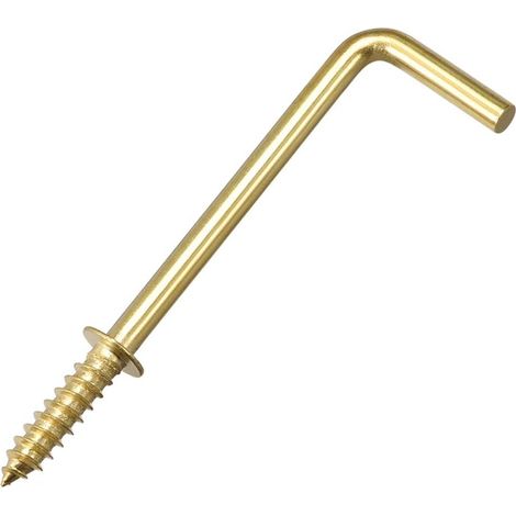 10 pièces. Schraubhaken Deckenhaken Selbstschneidend Einschrauben Haken mit Platte Golden 2,8" (1/3)