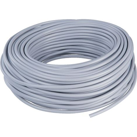 Oc-Pro – Fil électrique auto souple 1.5 mm² gris – Rouleau de 10 mètres – Isolé PVC pour chantiers humides – Résistance à l'abrasion