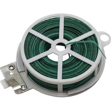 Alambre de jardin plastificado con dispensador 40 M Verde (1/3)