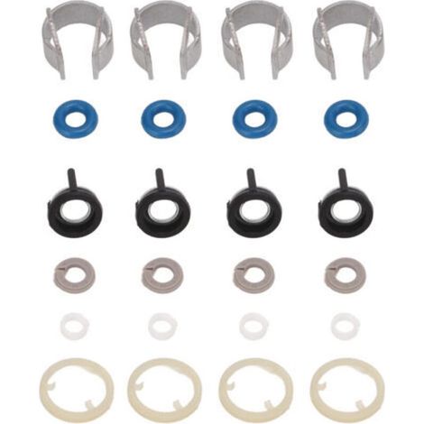 Kit de Réparation de Joints D'injecteur de Carburant, 4 Jeux de Joints Toriques de Réparation D'injecteurs de Carburant en Caoutchouc Métal 06H998907B de Remplacement pour A3 A4 A5