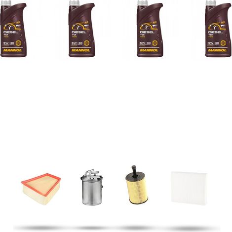 Kit tagliando 4 FILTRI e 4L OLIO compatibile con Skoda Roomster 1.4 TDI 51kw Dal 2006 (1/5)