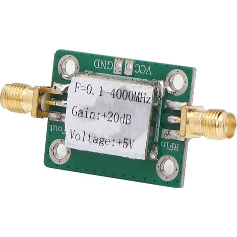 Amplificateur à large bande à faible bruit et module RF micro-ondes (AMP LNA) avec une fréquence de 0,1 à 4000 MHz et une impédance de 20 dB (1/5)