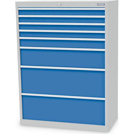 Schubladenschrank, Tiefe 500 mm, R 36-16, Schubladenanzahl: 8 Maße in mm (BxTxH): 980 x 500 x 1319
