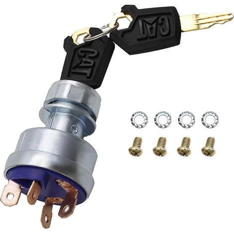 9G7641 Interrupteur d'allumage avec deux clés, compatible avec les interrupteurs à clé (Cat) D250E, D300E et D350E. (1/5)