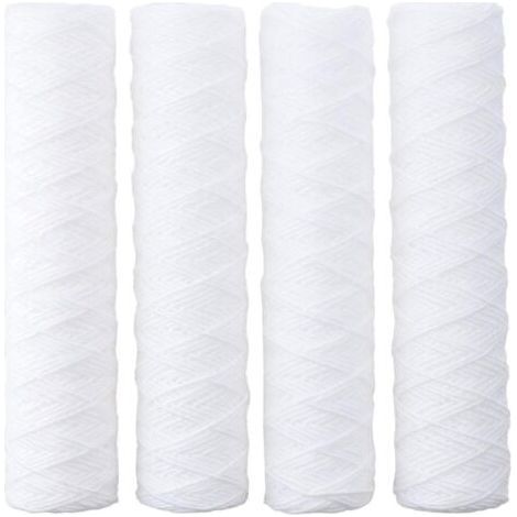 SABIR 4er-Pack 10-Zoll-Wasserfilter-Ersatzkartuschen für alle Umkehrosmoseanlagen (1/5)