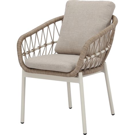Best Tropea Outdoor Dinning Stuhl Gartenstuhl Sand Aluminium 63,5x64,5x78,5 cm