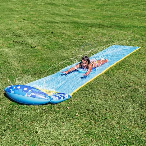 19,2 pi x 35,5 po Toboggan Aquatique Glissant et Toboggan avec 1 Bodyboard (1/5)