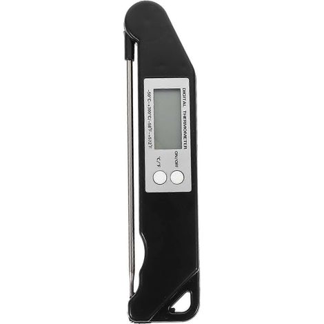 Thermomètres de cuisson pratiques pour barbecue, thermomètres alimentaires durables, thermomètres à viande-17X4X1.5CM-Black (1/5)