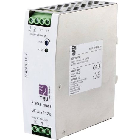 TRU COMPONENTS TC-10580796 Alimentation rail DIN 24 V/DC 5 A 120 W Nbr. de sorties:1 x Contenu 1 pc(s) X139002 (1/5)