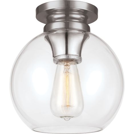 Elstead Tabby - 1 Light Flush Light, poliertes Nickel (1/2)