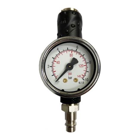 REGOLATORE ANI PORTATA ARIA COMPRESSA M/F RP/1 NERO CON MANOMETRO (38864) (1/2)