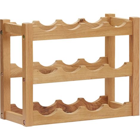 Casier à bouteilles 12 bouteilles 47x21x36 cm Bois de chêne vidaXL (1/5)