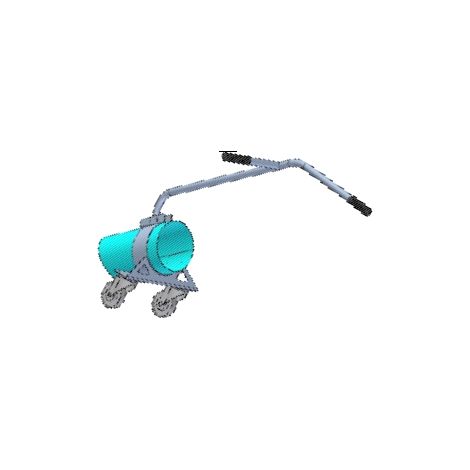 PERUZZO TURBO 400 varilla con pomos y manguera de aspiración