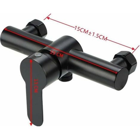 Robinet De Douche Baignoire - Acier Inoxydable - Pour Installation Murale - Compatible Baignoire Et Cabine De Douche - 1 Pièce (1/4)