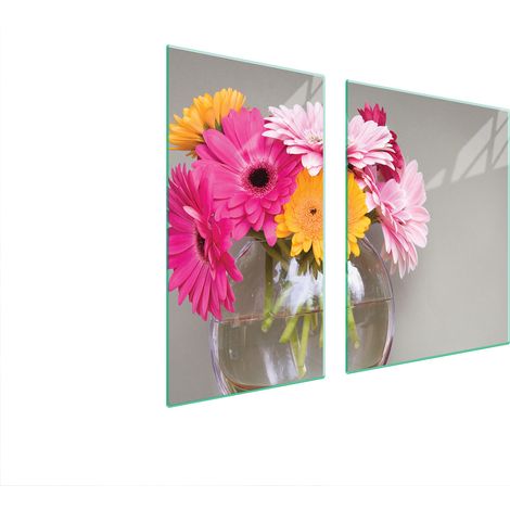 GLASSCHUTZPLATTE FÜR HERD 90x52 BLUMEN (1/5)