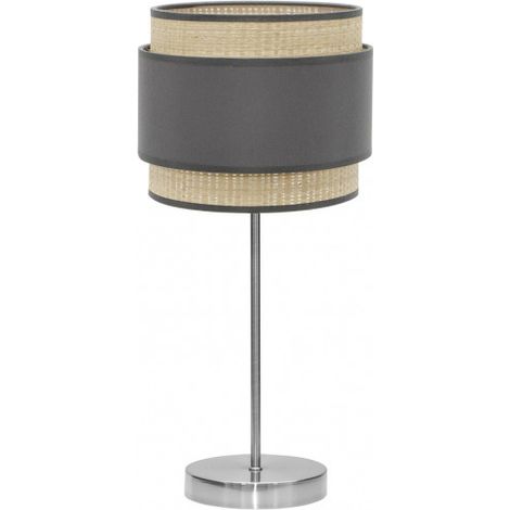 Sobremesa Alto Kandy 1xe27 Natural/gris 67x30x30 Cm