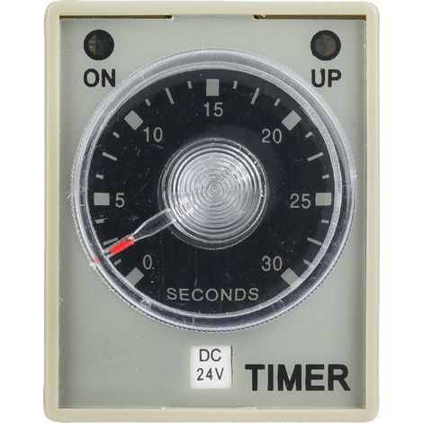 Relais Temporisateur 30S 8 Broches, Minuterie 35mm Rail Din pour Automatisation Industrielle 24V DC (1/5)
