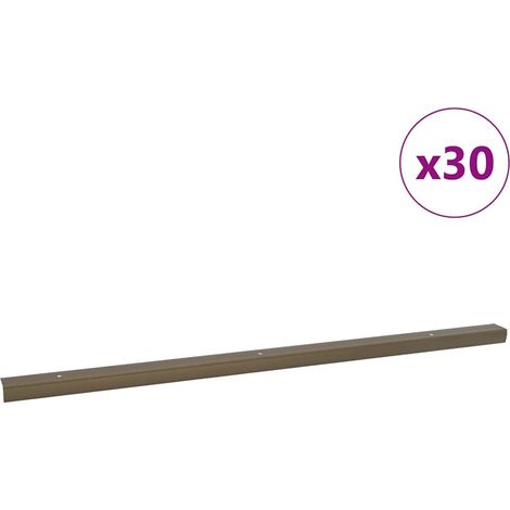 Nez de marche 30 pcs Marron 67 x 3.5 x 3 cm Aluminium