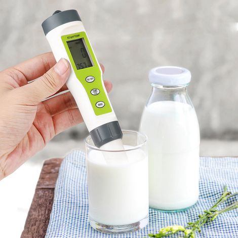 3-in-1 Tragbares digitales Messgerät für EC, pH und Temperatur – Wasserqualitätstester und Reinheitsstift (1/5)